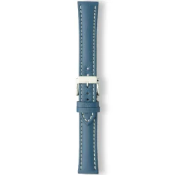 AREZZO Blue Heavy Padded Stitched Calf Leather Watch Strap PC450/11