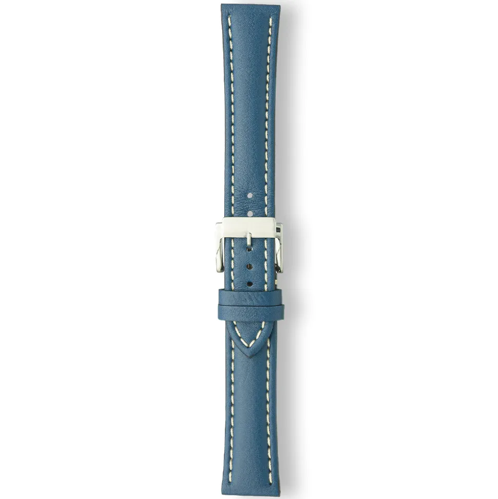 AREZZO Blue Heavy Padded Stitched Calf Leather Watch Strap PC450/11