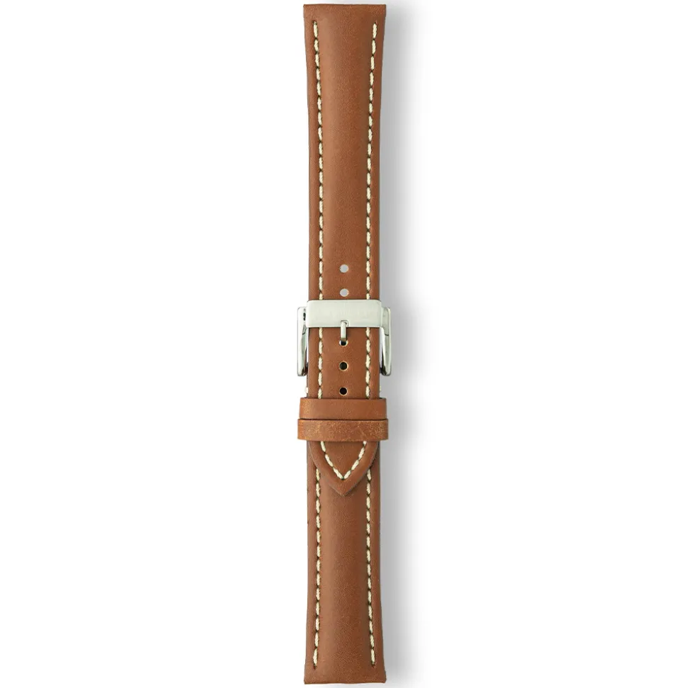 AREZZO Brown Heavy Padded Stitched Calf Leather Watch Strap PC450/2