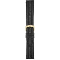 Bancroft | Black Double Ridge Padded Strap | W910