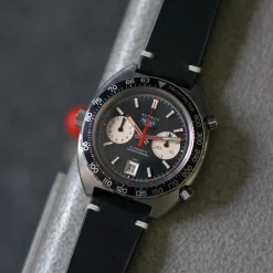 Bayswater | Handmade Two Stitch Black Leather Strap | TS.BLACK