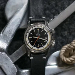 Bayswater | Handmade Two Stitch Black Leather Strap | TS.BLACK