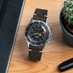 Bayswater | Handmade Two Stitch Rustic Black Leather Strap | TS.RUSBLK