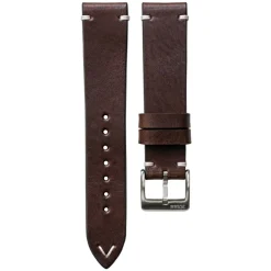 Bayswater | Handmade Two Stitch Chocolate Leather Strap | TS.CHOC