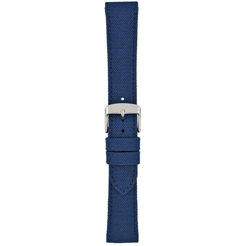 BROMPTON Blue Fabric Watch Strap Stitched Edge WH663