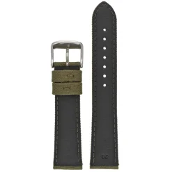BROMPTON Green Fabric Watch Strap Stitched Edge WH666