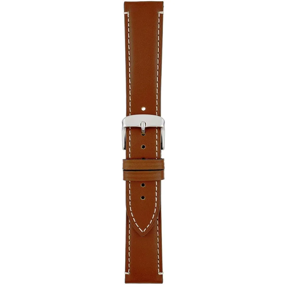 Brunswick | Brown Contrast Stitch Watch Strap | WH851