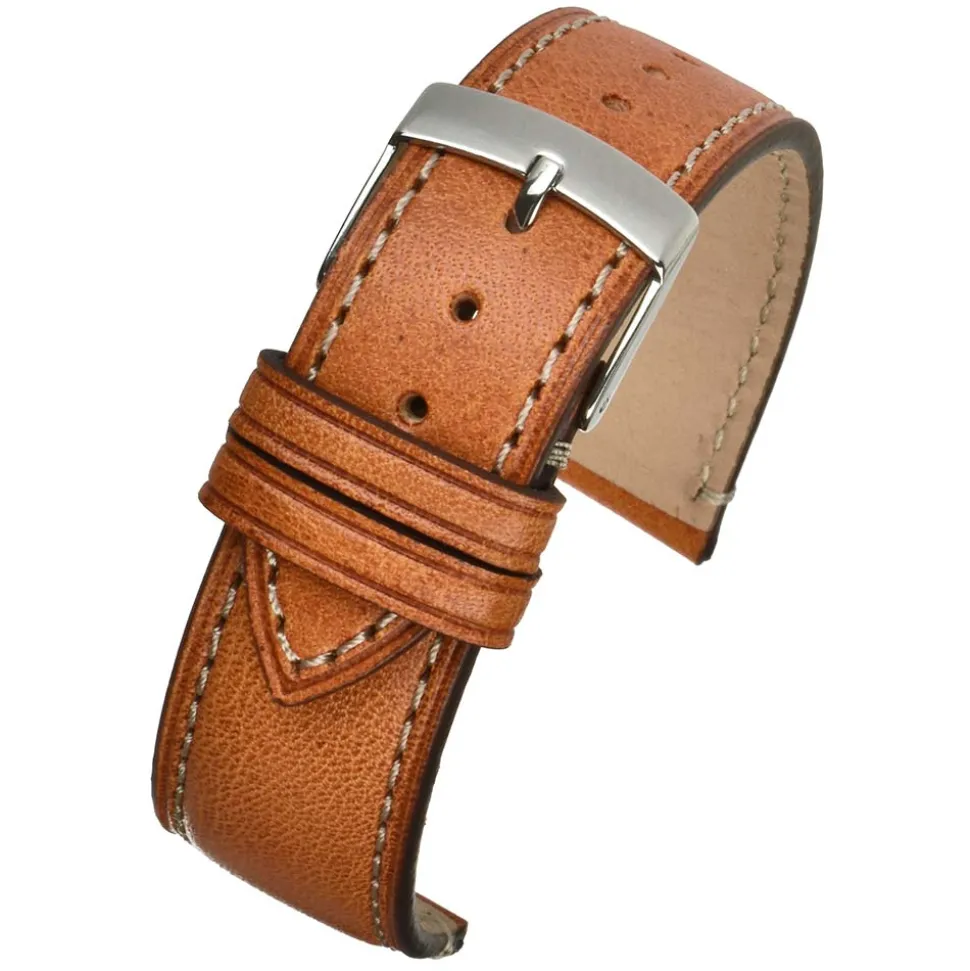Brunswick | Tan Contrast Stitch Watch Strap | WH852