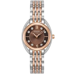 Bulova | Classic Brown Diamond Dial Watch | 98R230