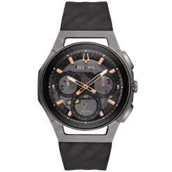 BULOVA – Curv Chronograph Grey Rubber Strap 98A162