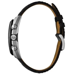 BULOVA – Curv Chronograph Leather Strap Watch 98A155