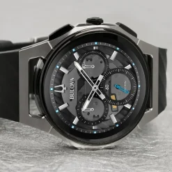 BULOVA – Curv Chronograph Grey Rubber Strap 98A161