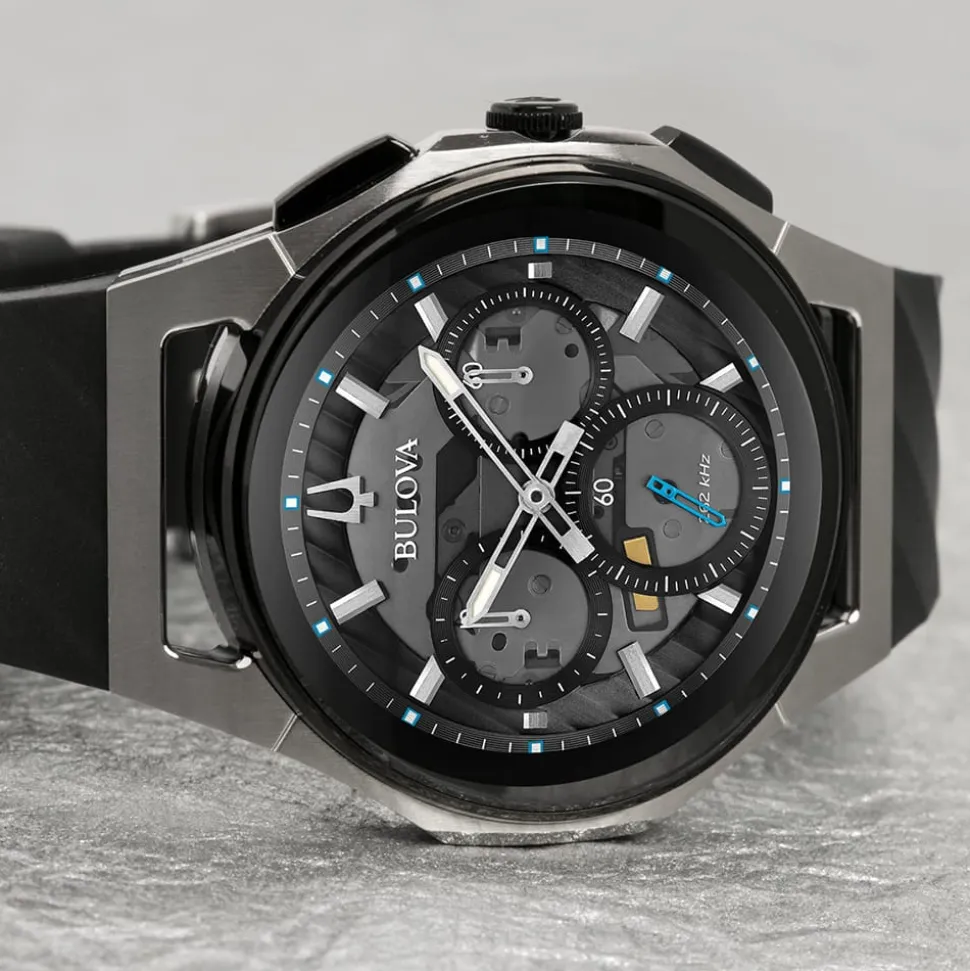 BULOVA – Curv Chronograph Grey Rubber Strap 98A161