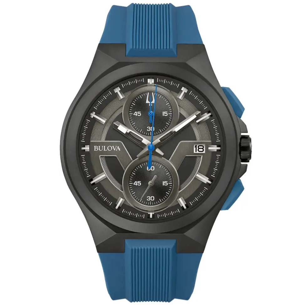 Bulova | Maquina Black & Blue Chronograph | 98B380