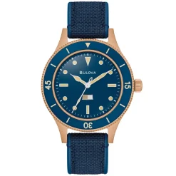 Bulova | MIL-SHIPS Rose Gold Tone Bronze Special Edition Blue | 98A325