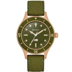 Bulova | MIL-SHIPS Rose Gold Tone Bronze Special Edition Green | 98A324