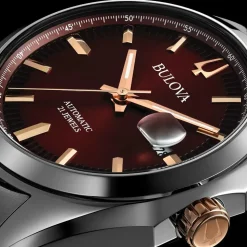 Bulova | Surveyor Burgundy Dial Watch | 98B422