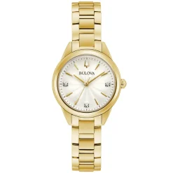 BULOVA – Sutton Gold Tone Women’s Bracelet Watch 97P150