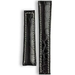 Calabria | Black Crocodile Compatible Strap to fit Breitling® & TAG Heuer® | PC255/1
