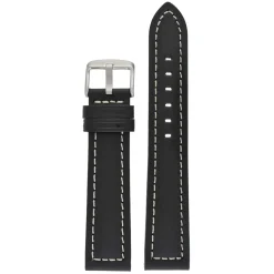 CAMBRIDGE Black Modern Cut Edge Watch Strap WH810