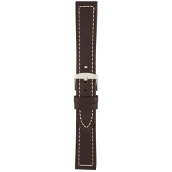CAMBRIDGE Brown Modern Cut Edge Watch Strap WH805