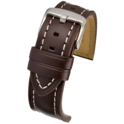 CAMBRIDGE Brown Modern Cut Edge Watch Strap WH805