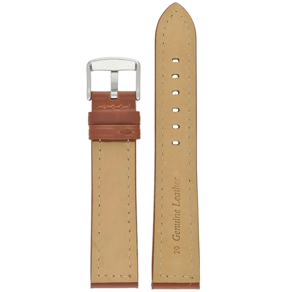 CAMBRIDGE Chestnut Red Modern Cut Edge Watch Strap WH811