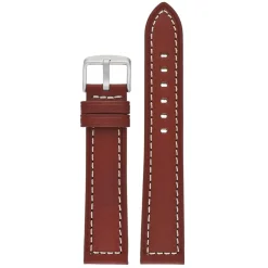 CAMBRIDGE Tan Leather Modern Cut Edge Watch Strap WH812