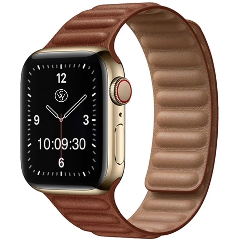 Camden | Brown Magnetic Leather Strap to fit Apple Watch® | APL1108