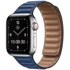 Camden | Navy Magnetic Leather Strap to fit Apple Watch® | APL1106