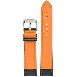 CARBON Black Carbon Fibre Grain Water Resistant Watch Strap WH648