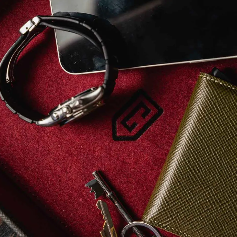 Cased in Time | Valet Tray | Chilli Red