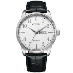 Citizen | Classic White Dial Leather Strap Watch | BM8550-14A