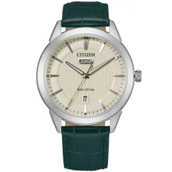 Citizen | Corso Ivory Dial Leather Strap Watch | AW0090-11Z