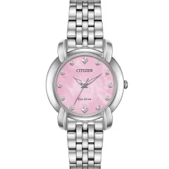CITIZEN – Jolie Eco-Drive Pink Dial Diamond Watch EM0710-54Y