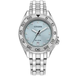 Citizen | Light Blue Diamond Dial Bezel Watch | FE6161-54L
