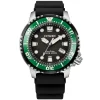 CITIZEN – Promaster Green Bezel Black Dial 200m Divers Watch BN0155-08E