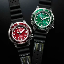CITIZEN – Promaster Green Dial 200m Divers Watch BN0158-18X