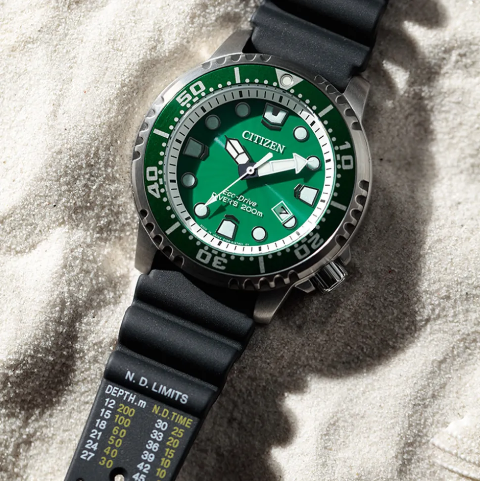 CITIZEN – Promaster Green Dial 200m Divers Watch BN0158-18X