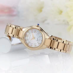 CITIZEN | Silhouette Crystal Gold Tone Bracelet Watch | EW2543-85D