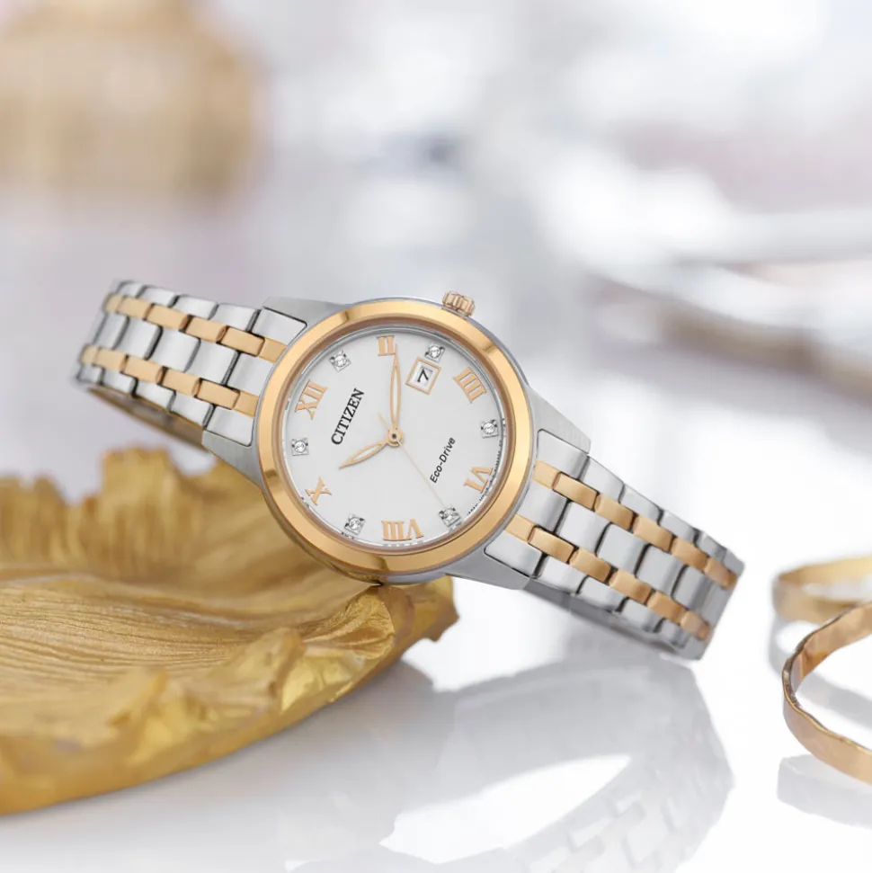 Citizen | Silhouette Crystal Two Tone Watch | FE1246-85A