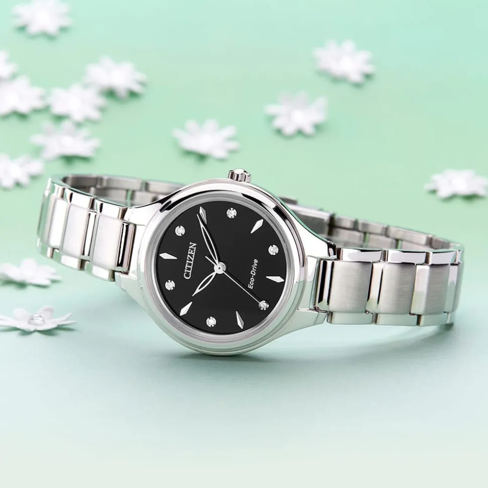 CITIZEN – Silhouette Diamond Steel Watch FE2100-51E