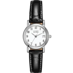 CITIZEN – Stainless Steel Leather Strap Watch EW1270-06A