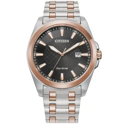 CITIZEN – Two Tone Rose Black Dial Men’s Eco-Drive Watch BM7536-53X
