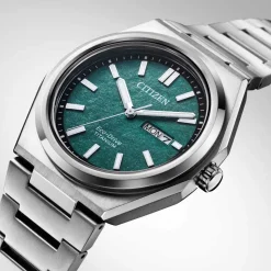 Citizen | Zenshin Eco-Drive Super Titanium Green Dial | AW0130-85X
