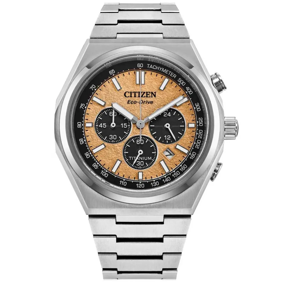 Citizen | Zenshin Super Titanium Chronograph Salmon Dial | CA4610-85Z