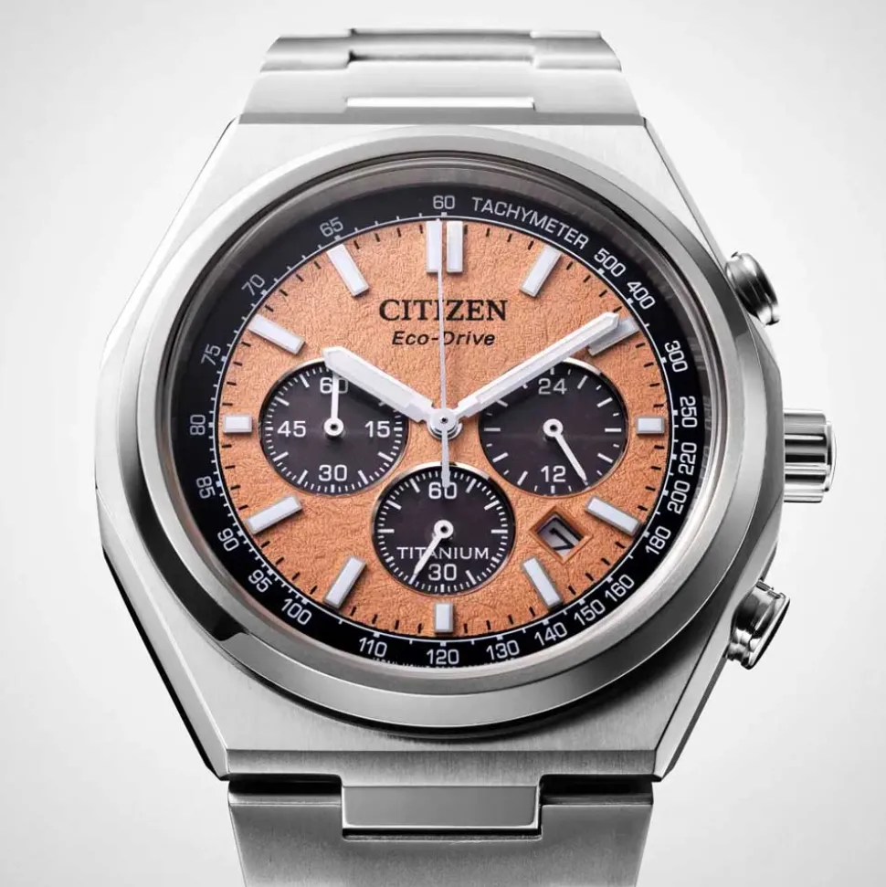 Citizen | Zenshin Super Titanium Chronograph Salmon Dial | CA4610-85Z