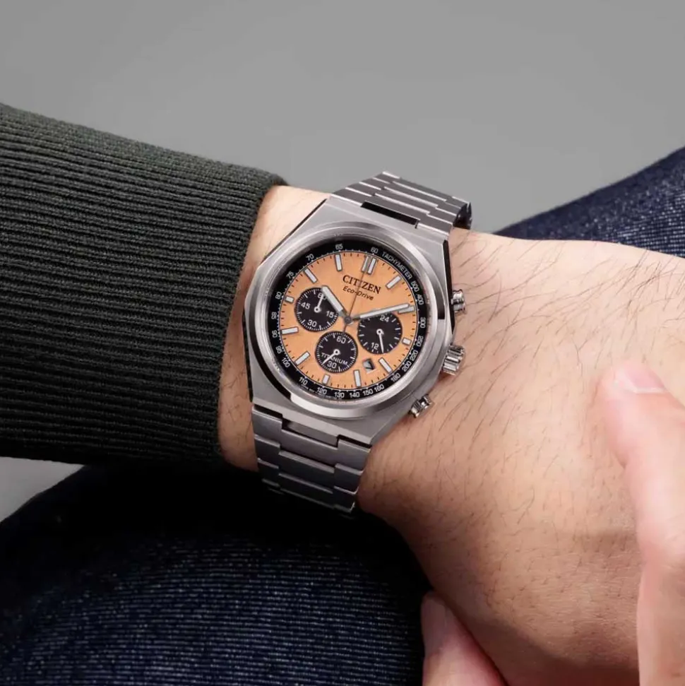 Citizen | Zenshin Super Titanium Chronograph Salmon Dial | CA4610-85Z