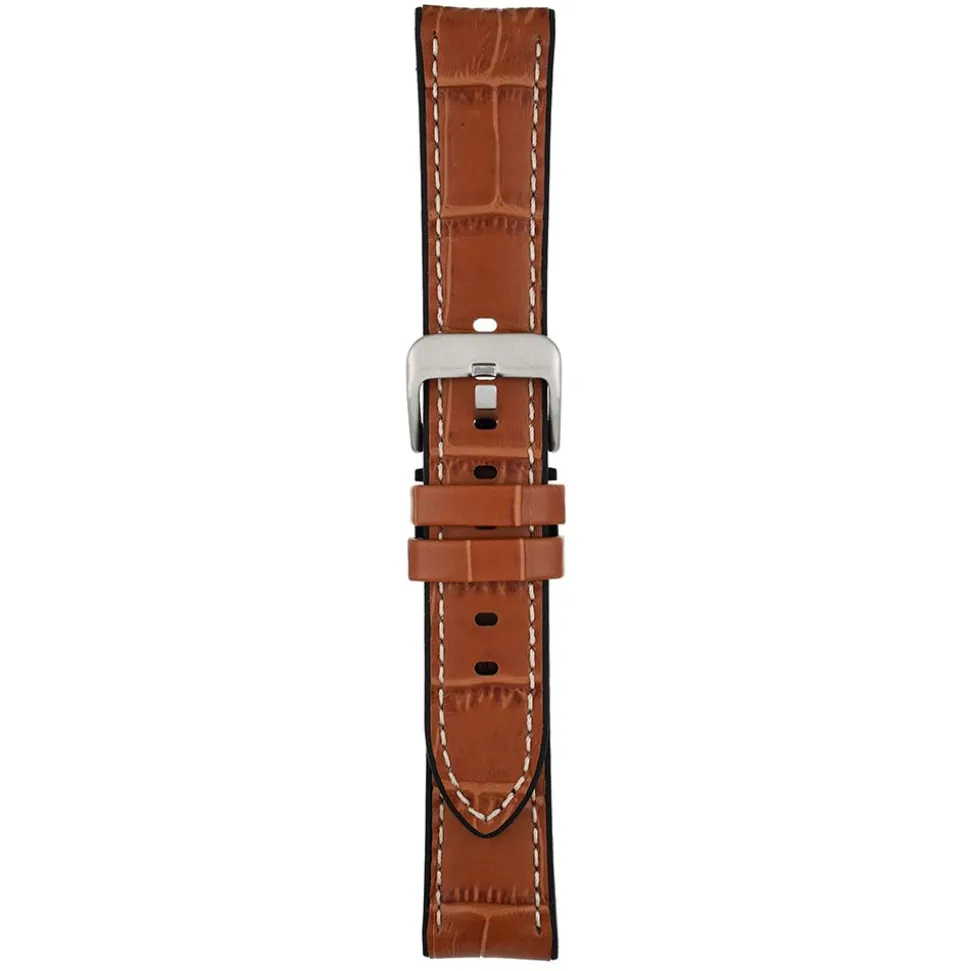 Cooper | Tan Leather & Rubber Alligator Grain Strap | WH907