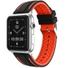 Cowes | Silicone Black & Orange Strap to fit Apple Watch® | APS2404